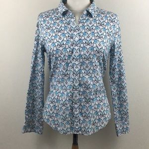 🍃🐘Crown &Ivy Small Button Down Top Elephants 🐘